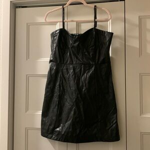 Mini Faux leather dress
